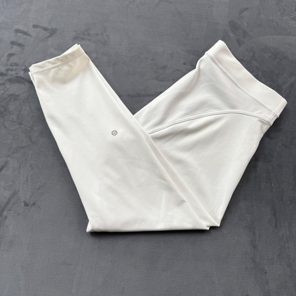 Lululemon Wunder Under High-Rise Crop Leggings White Size 14 LW6BRUS